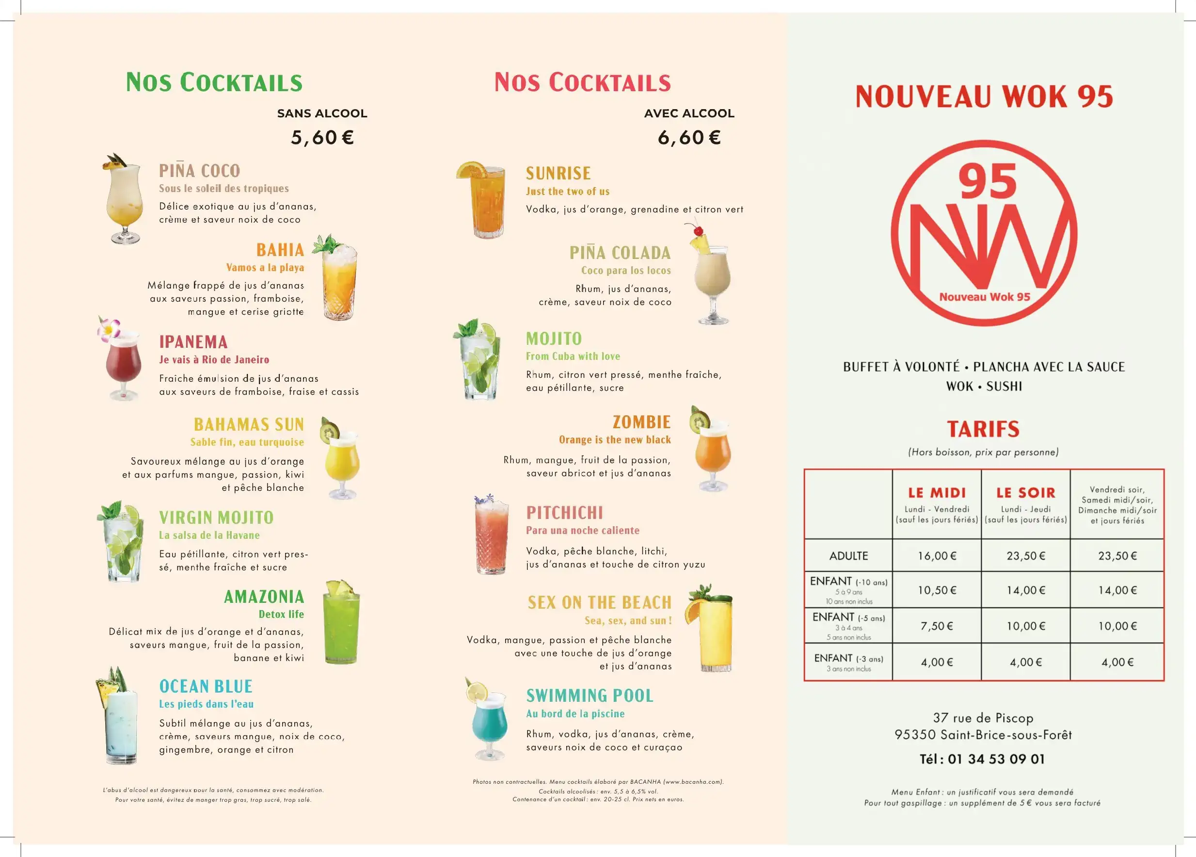 Tarifs restaurant 1